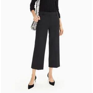 J. CREW High Rise Peyton Wide Leg Pant Four Season Stretch Black {GG9}